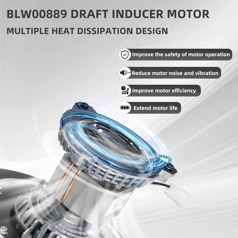 Criditpid BLW00889 Draft Inducer Blower Motor Fits Trane and American Standard Furnace, Replaces for BLW01437, BLW00473, BLW01312, BLW00888, BLW00887, BLW00869, BLW00522. - Image 4